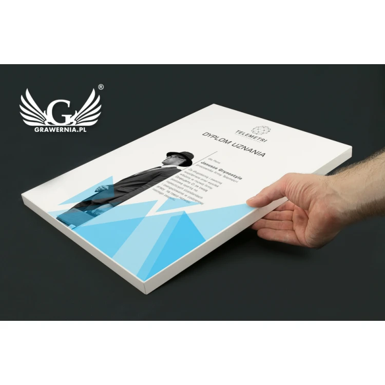 Exclusive White Recognition Diploma - dimensions: 400x300mm - DUV029