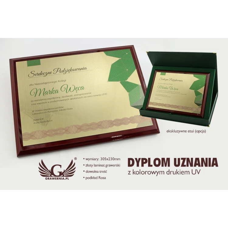Exclusive Recognition Diploma with UV Color Print - Horizontal - DCE005