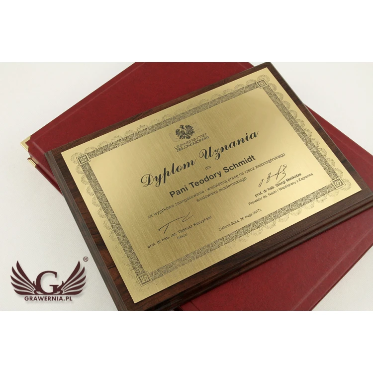 LASER ENGRAVED RECOGNITION DIPLOMA - horizontal - DS031