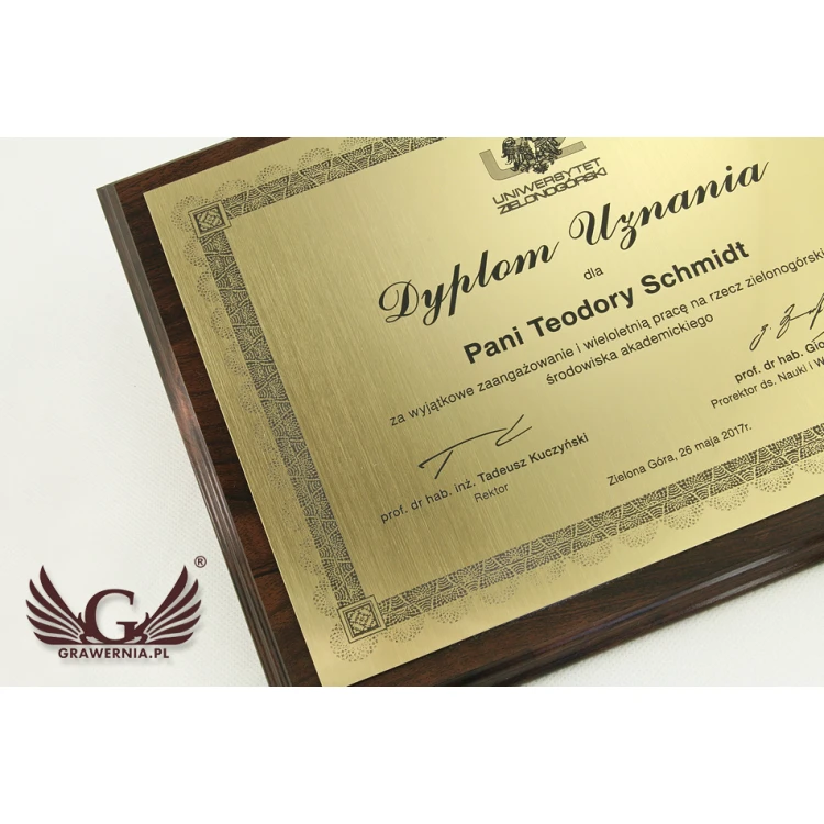 LASER ENGRAVED RECOGNITION DIPLOMA - horizontal - DS031