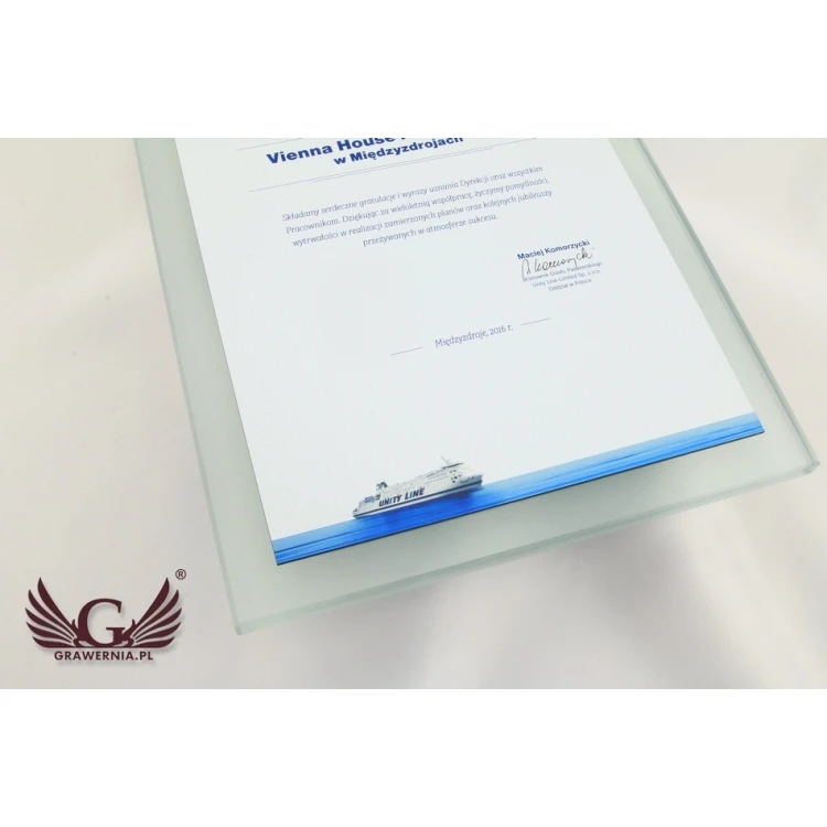 Certificate of Recognition - Colorful UV Print - DUV008
