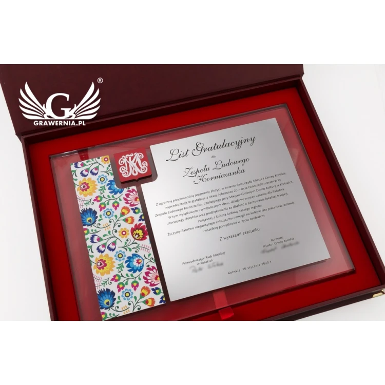 Certificate of Recognition - Horizontal - UV Color Print and Embossed Logo - DUV043