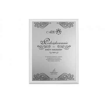 Diploma of Recognition - Silver Engraving Laminate - White Matte Base - DS017
