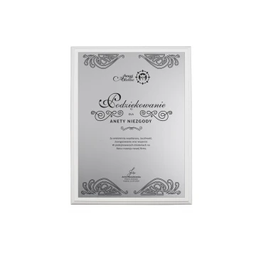 Diploma of Recognition - Silver Engraving Laminate - White Matte Base - DS017