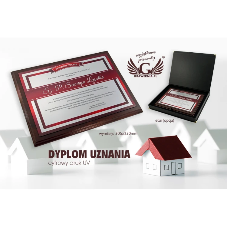 Recognition Diploma with Color UV Print - Horizontal - DUV023