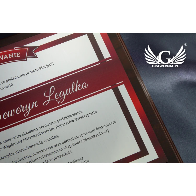 Recognition Diploma with Color UV Print - Horizontal - DUV023