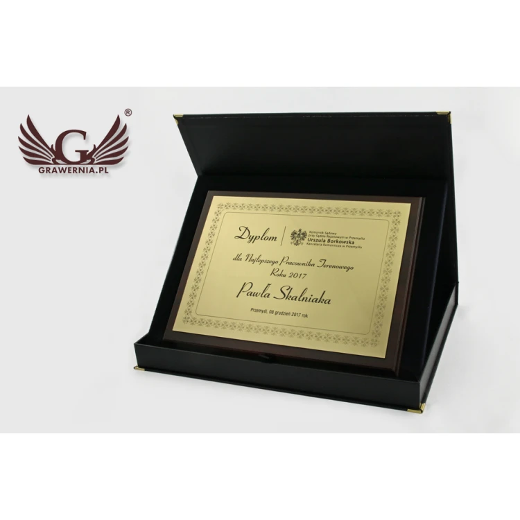 Diploma of Recognition - Gold Engraving Laminate - Horizontal - DS016