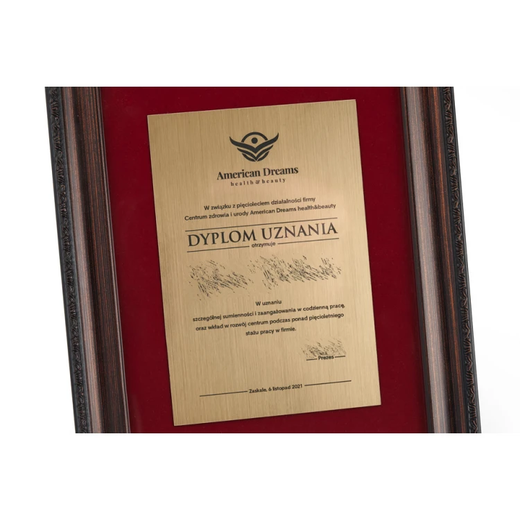 Vintage Diploma in Frame with Burgundy Mat - Horizontal or Vertical - DWR10