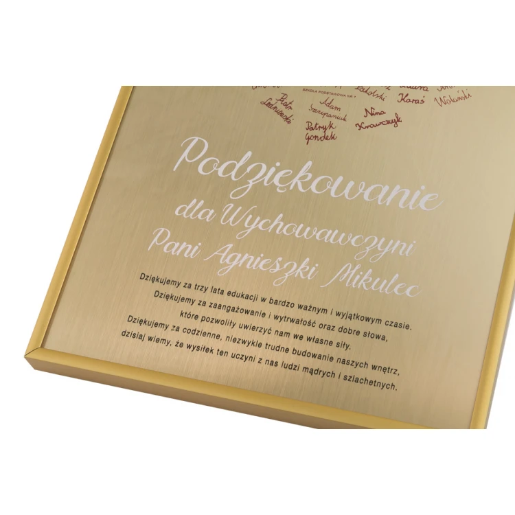 Diploma in a gold frame - thank you for the teacher - DWR11