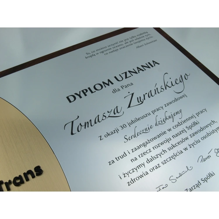 Diploma with Acrylic Logo - SL025