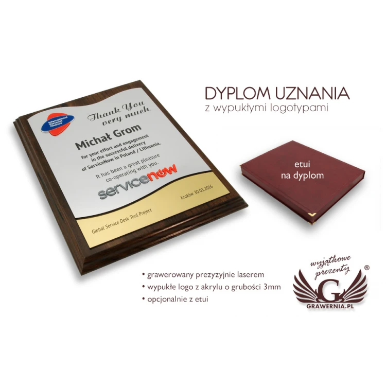 ACRYLIC LOGO DIPLOMA - LASER CUT - SL048
