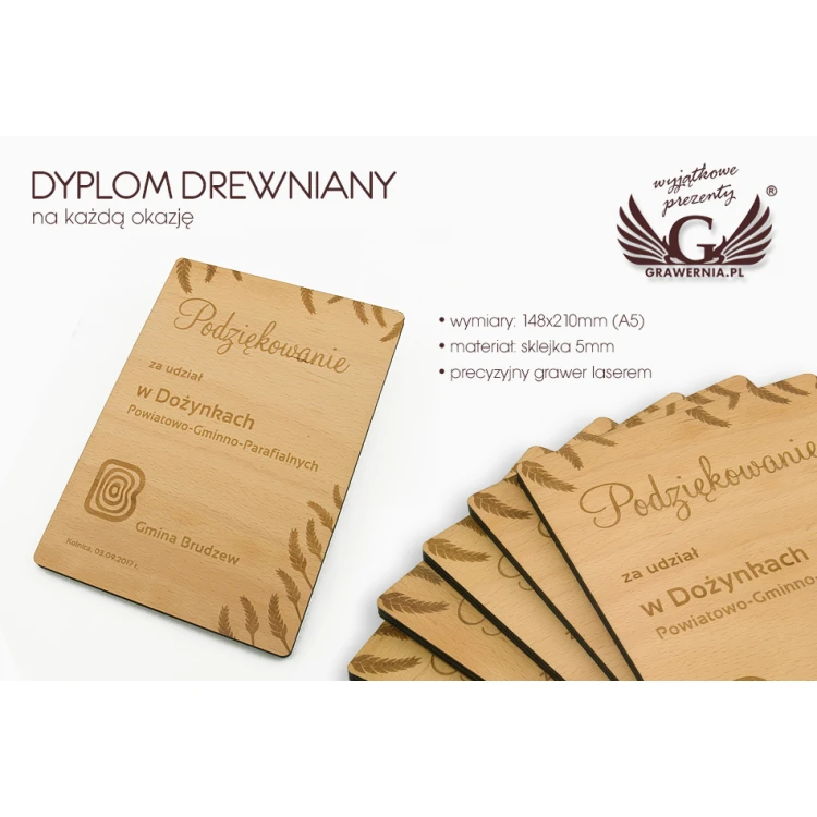 Wooden Diploma for Any Occasion (A5) - DRE002