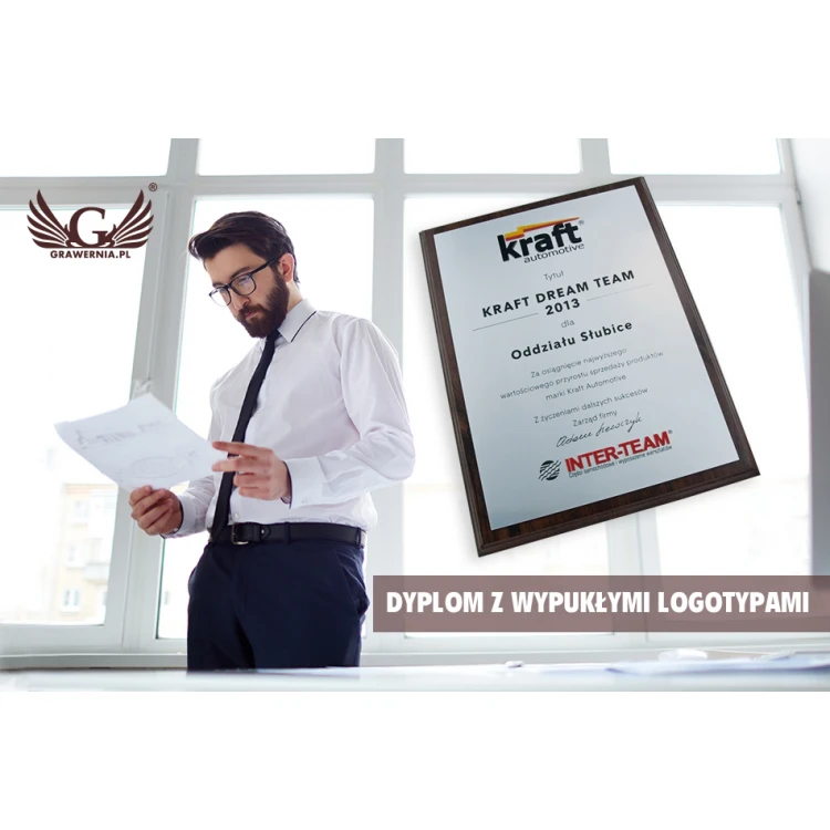 Diploma with two embossed logos - SL030