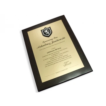 LASER ENGRAVED STONE DIPLOMA IN CASE - vertical - DZK1