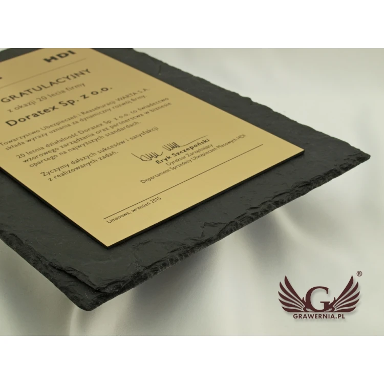 Slate Stone Diploma - DK003 - Vertical