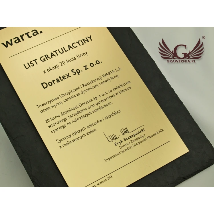 Slate Stone Diploma - DK003 - Vertical