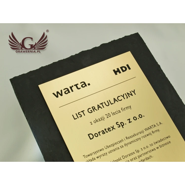 Slate Stone Diploma - DK003 - Vertical