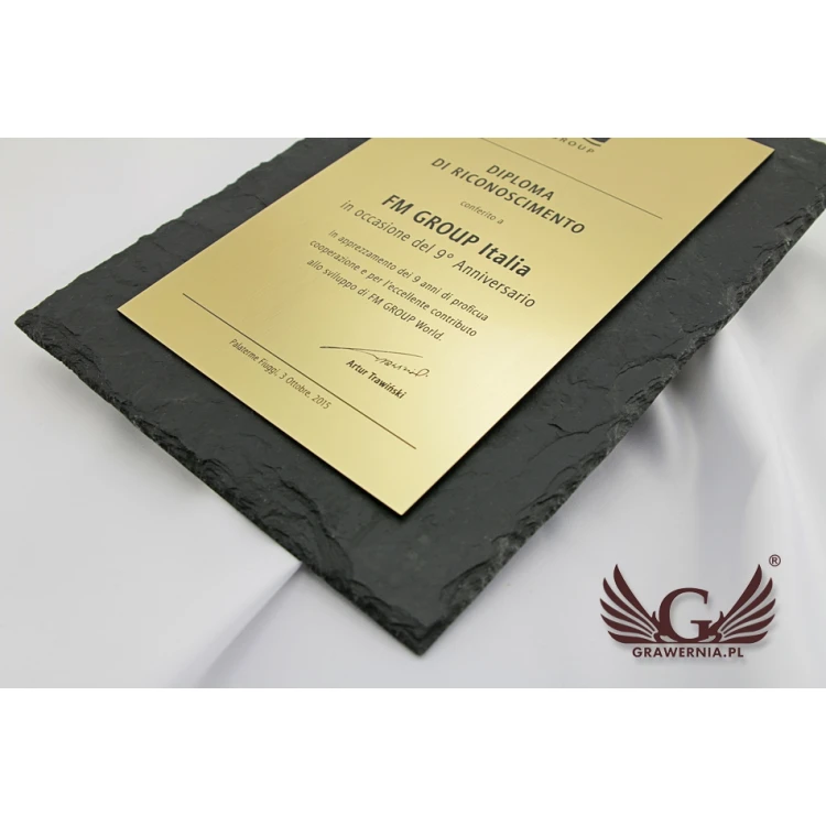 Slate Stone Diploma - DK003 - Vertical