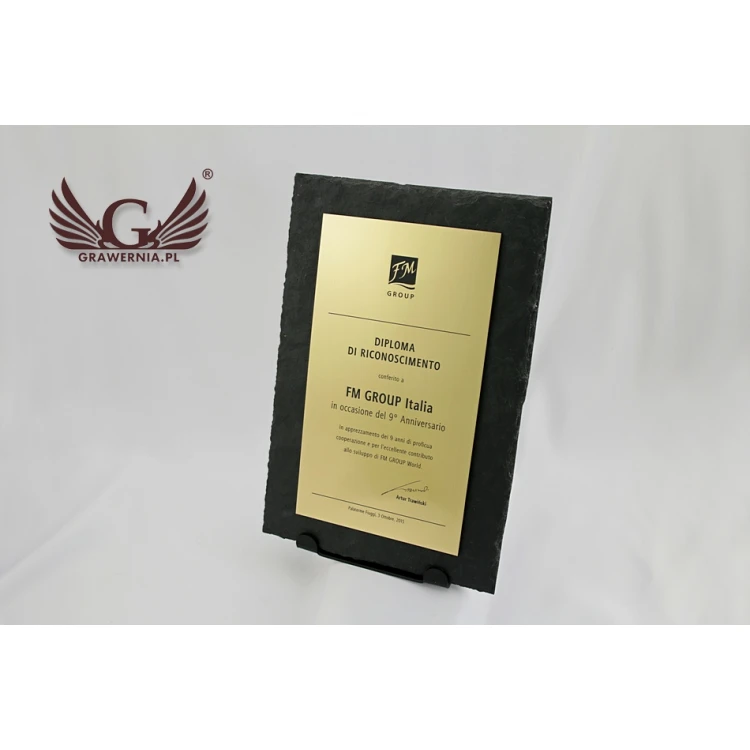 Slate Stone Diploma - DK003 - Vertical