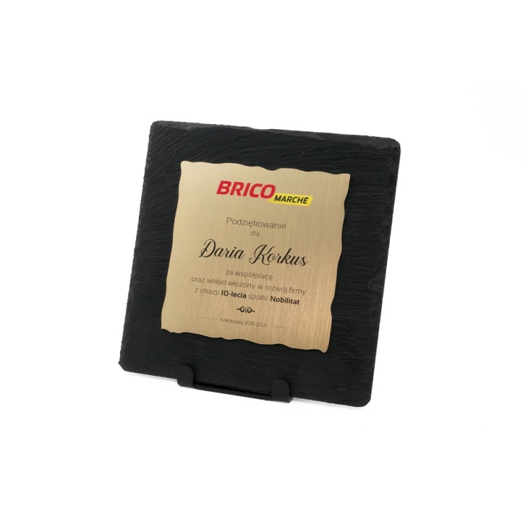 Slate Stone Diploma - Square - Colorful UV Print - DK005
