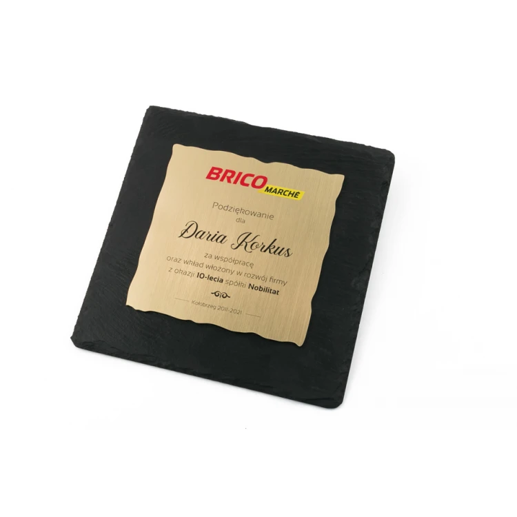 Slate Stone Diploma - Square - Colorful UV Print - DK005