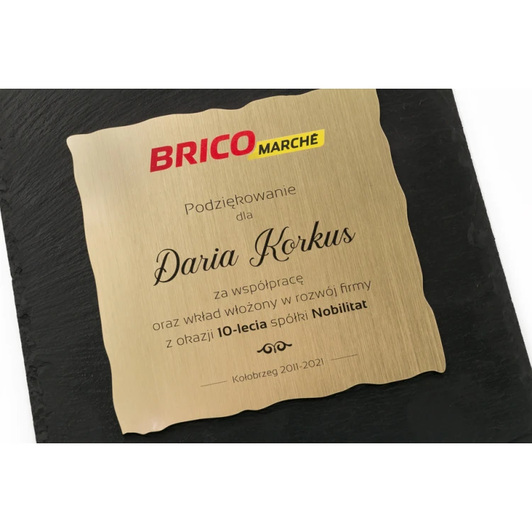 Slate Stone Diploma - Square - Colorful UV Print - DK005