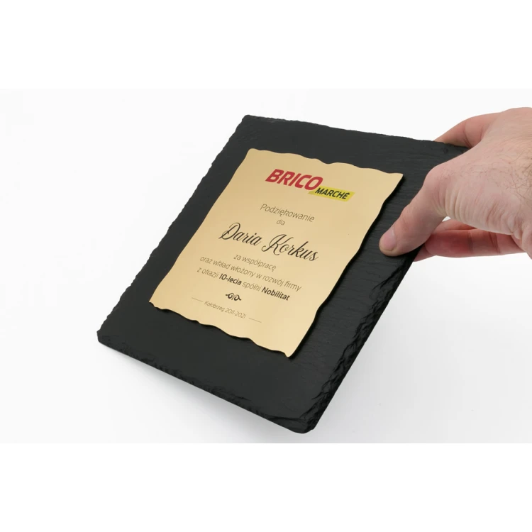 Slate Stone Diploma - Square - Colorful UV Print - DK005