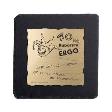Slate Stone Diploma - Square - Laser Engraving - DK008