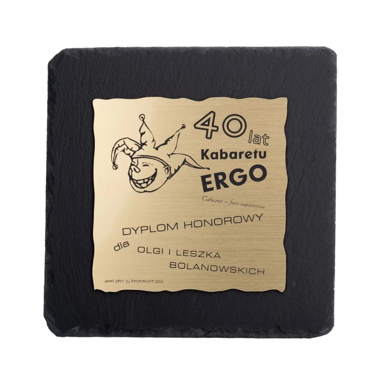 Slate Stone Diploma - Square - Laser Engraving - DK008