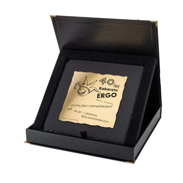 Slate Stone Diploma - Square - Laser Engraving - DK008