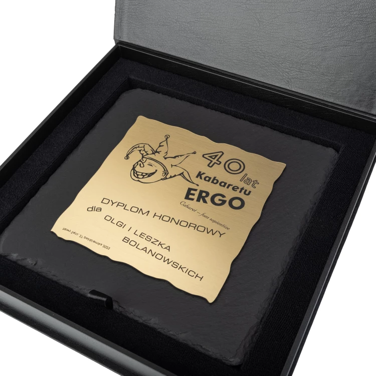 Slate Stone Diploma - Square - Laser Engraving - DK008