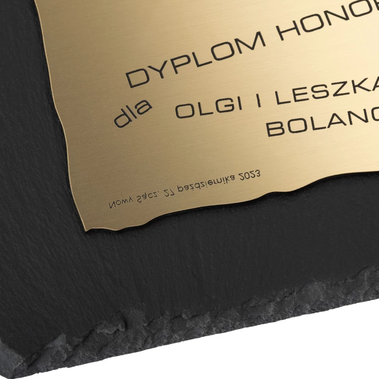 Slate Stone Diploma - Square - Laser Engraving - DK008