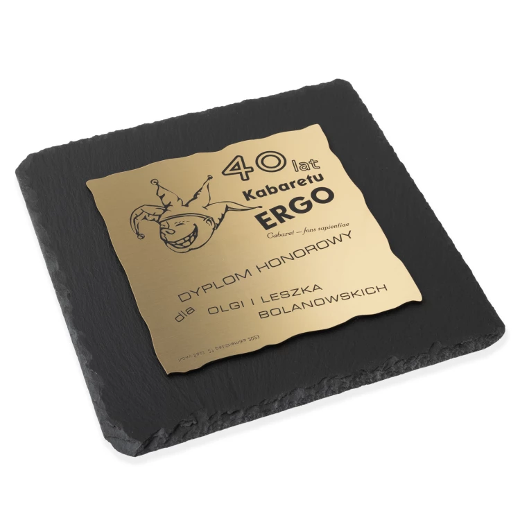 Slate Stone Diploma - Square - Laser Engraving - DK008