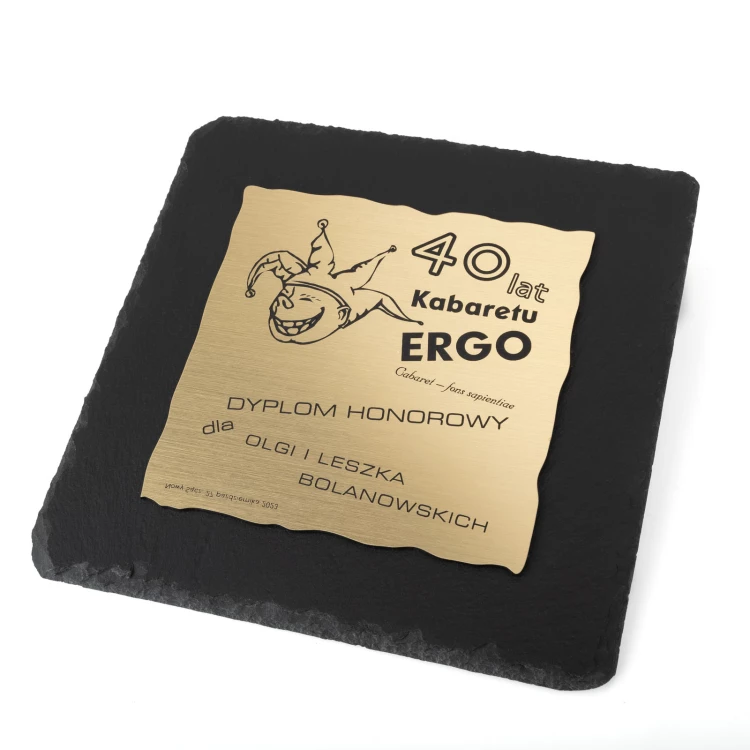 Slate Stone Diploma - Square - Laser Engraving - DK008