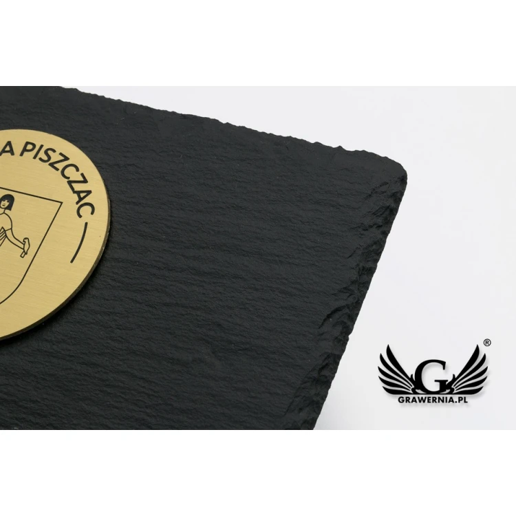 Slate Stone Diploma with 1.6mm Brass - Two Medals and Plaque - DK004