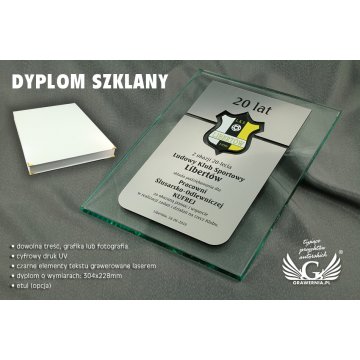 Diploma for the 20th Anniversary - UV Print - DUV005