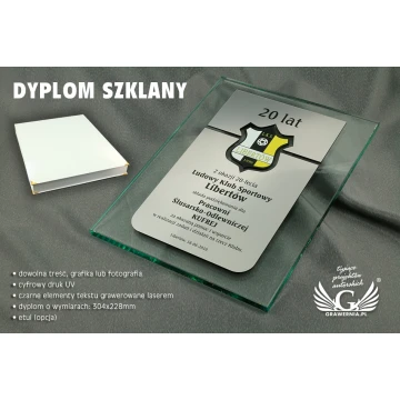 Diploma for the 20th Anniversary - UV Print - DUV005
