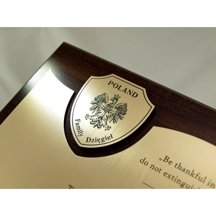 DIPLOMA for 40th birthday - LASER ENGRAVED - horizontal - SL061