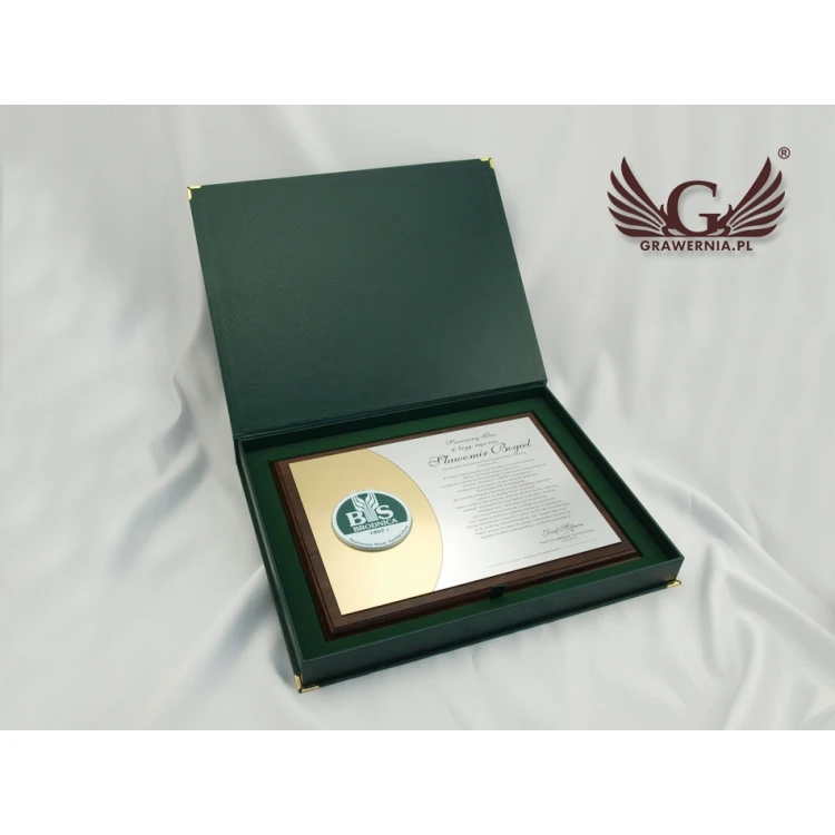 DIPLOMA FOR THE PRESENTATION OF A FLAG - LASER ENGRAVED - horizontal - SL042