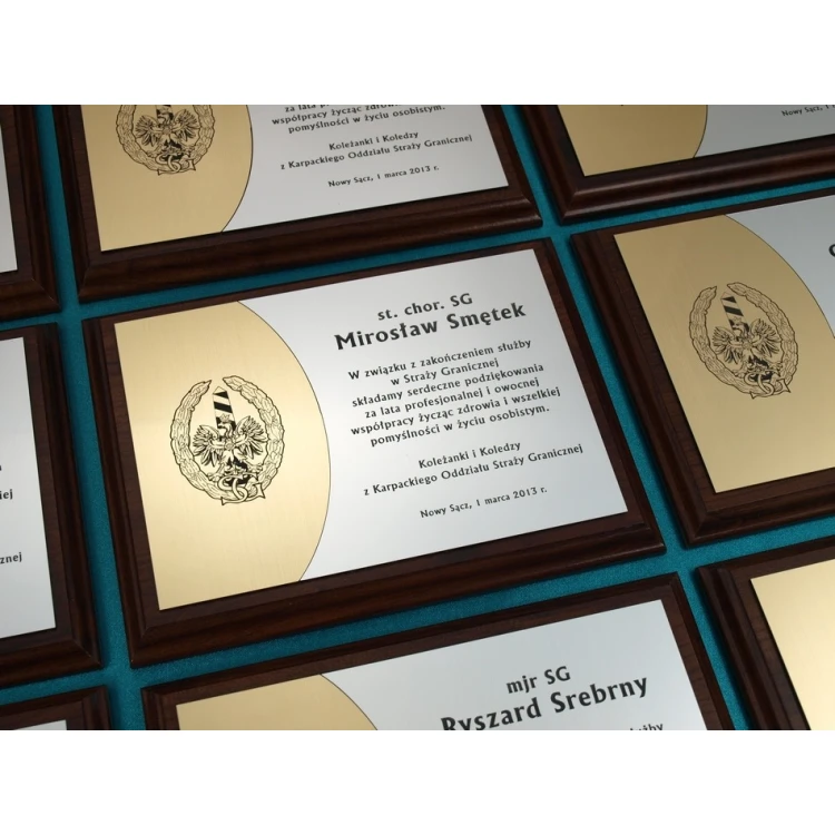DIPLOMA FOR COMPLETION OF SERVICE - LASER ENGRAVED - horizontal