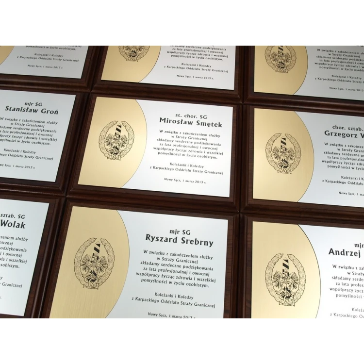DIPLOMA FOR COMPLETION OF SERVICE - LASER ENGRAVED - horizontal