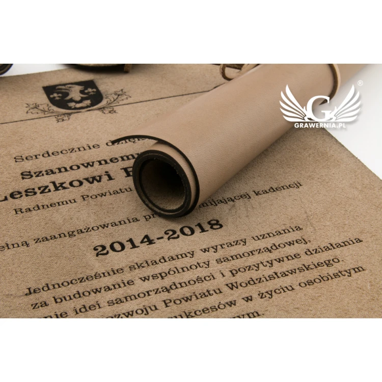Leather Diploma Bound with Thong - DSK007