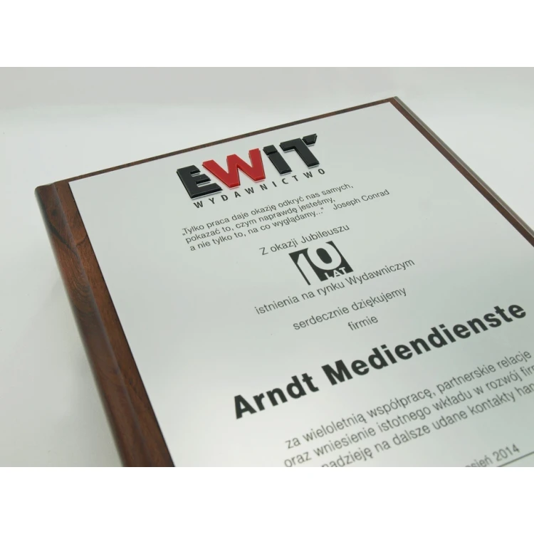 DIPLOMA MD3 - Anniversary diploma with embossed logo - DS036
