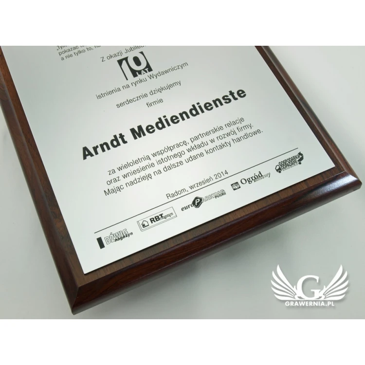 DIPLOMA MD3 - Anniversary diploma with embossed logo - DS036