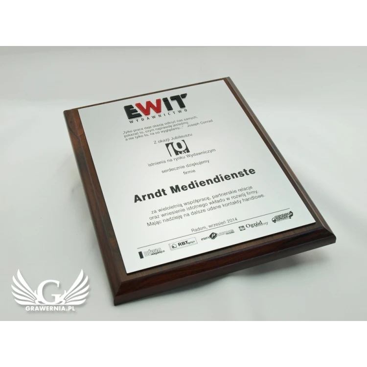DIPLOMA MD3 - Anniversary diploma with embossed logo - DS036