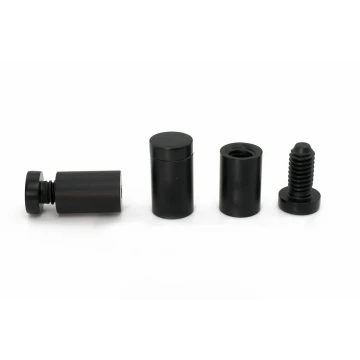 Aluminium Spacer for Plaques and Nameplates - Black - Diameter 13mm - DDS012