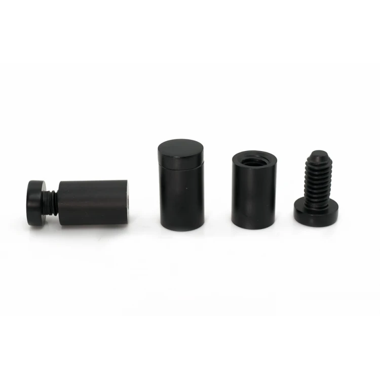 Aluminium Spacer for Plaques and Nameplates - Black - Diameter 13mm - DDS012