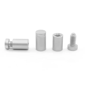 Aluminium Spacer for Plaques and Nameplates - Satin Silver - Diameter 13mm - DDS014
