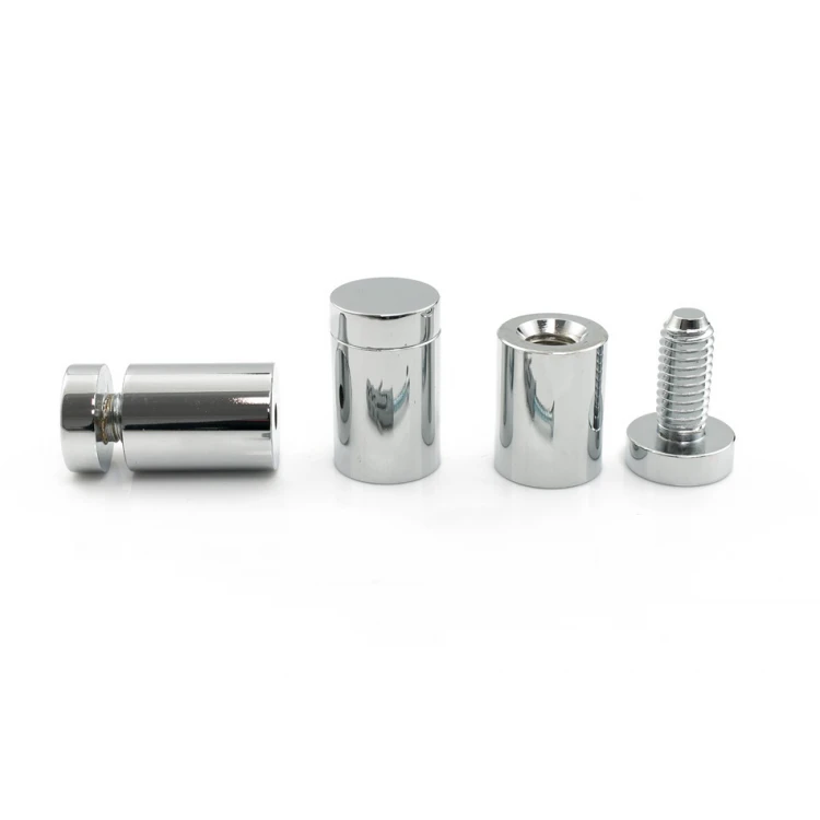 Aluminium Spacer for Plaques and Nameplates - Silver Chromed - Diameter 19mm - DDS015