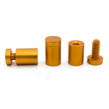 Aluminium Spacer for Plaques and Nameplates - Gold - Diameter 19mm - DDS019